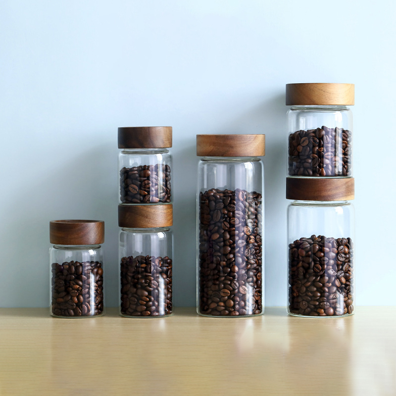 Coffee Equipment Tools - Contenitore in Vetro per Chicchi di