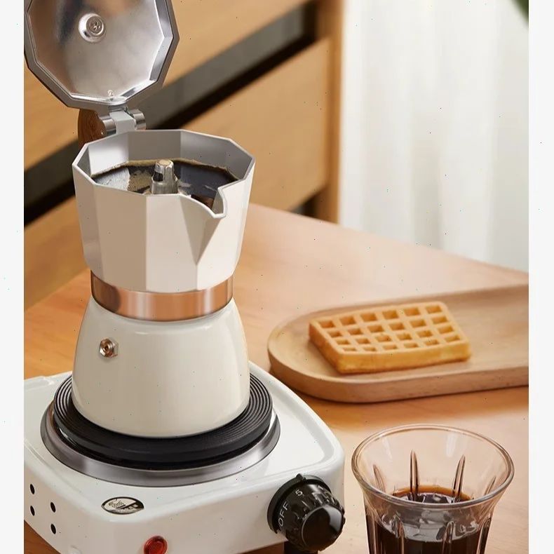 Coffee Equipment Tools - Caffettiera Moka a fondo tondo Valvola