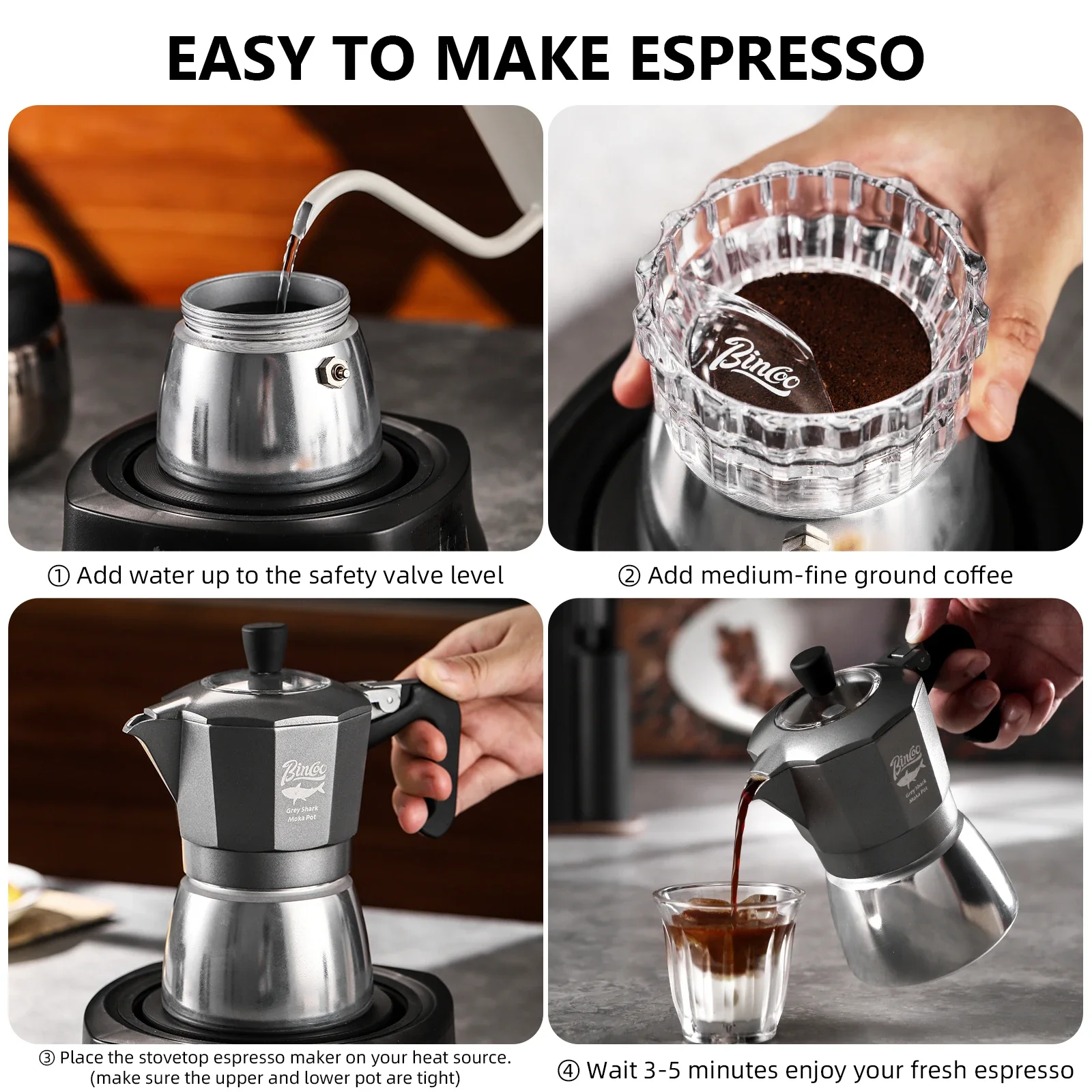Bincoo Caffettiera Moka a Dopp - Coffee Equipment Tools recensione e prezzo