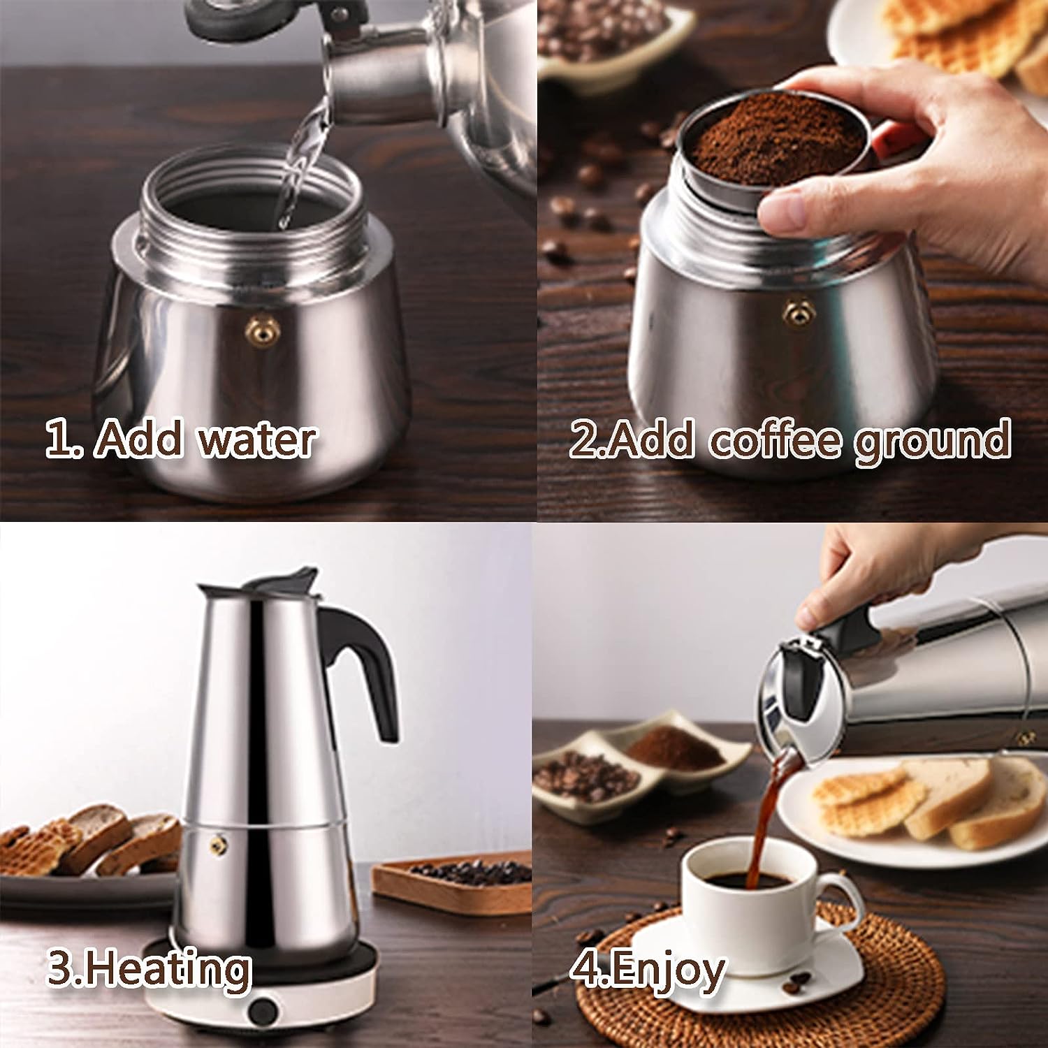 4/6/9 tazze Moka Pot Caffe Mac - Coffee Equipment Tools recensione e prezzo